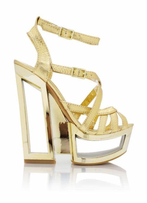 metallic cut-out wedges SIZE 5