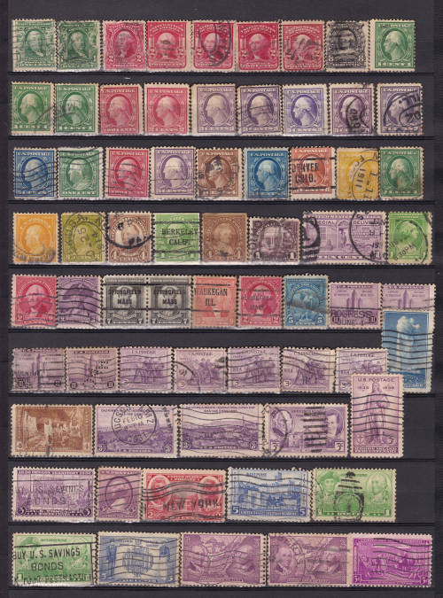 UNITED STATES early 1900's collection unchecked from old album