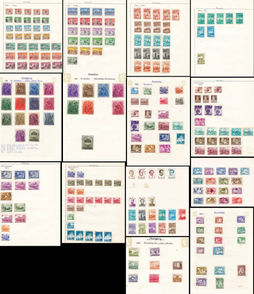 MAGYAR POSTA HUNGARY used collection from old album (22 pages)