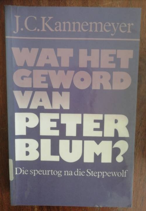 Wat het geword van Peter Blum? - J C Kannemeyer