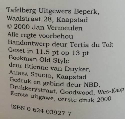 Geraamtes dra nie klere nie / Jan Vermeulen