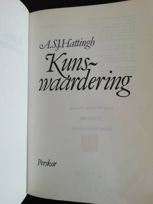 KUNS-WAARDERING / A. S. J. HATTINGH