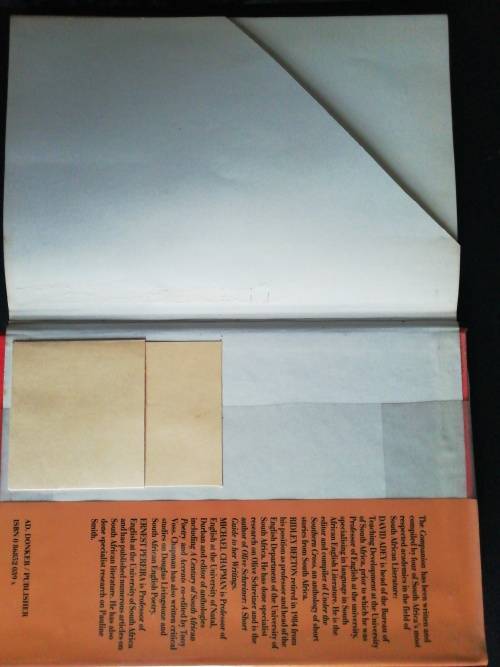 Companion To South African English Literature  /  David Adey........