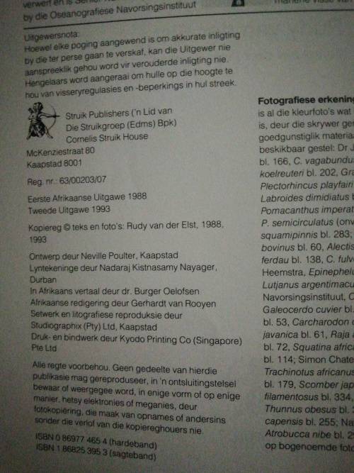 `n Gids tot Die Algemene Seevisse van Suider-Afrika / Rudy van der Elst