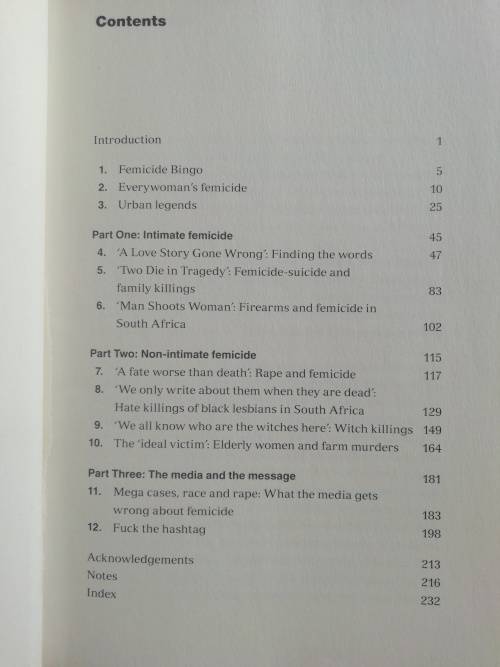 FEMICIDE IN SOUTH AFRICA / Nechama Brodie