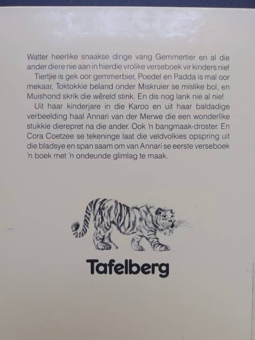 Gemmertier is ook `n dier / Annari van der Merwe ( Illustrasies deur Cora Coetzee)