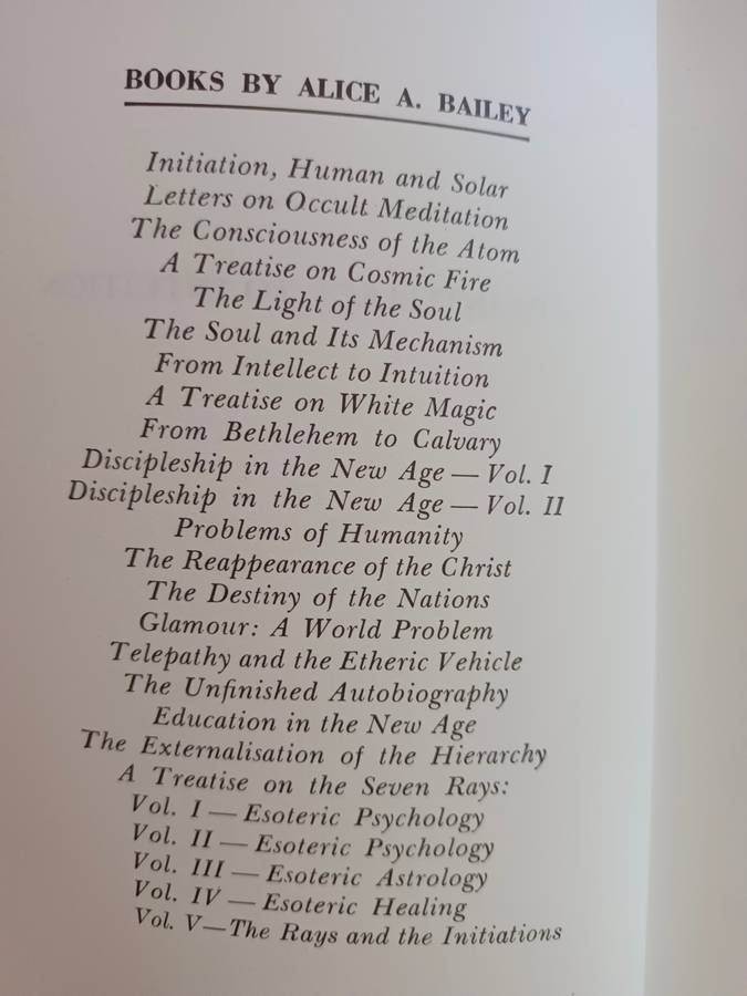 ALICE A. BAILEY  x 5 Books: Esoteric Healing, Esoteric I & II, From Intellect Intuition.....