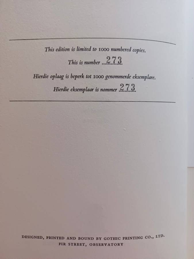 Libraries and People / Biblioteke en Mense : R. F. M. Immelman (Limited Edition)