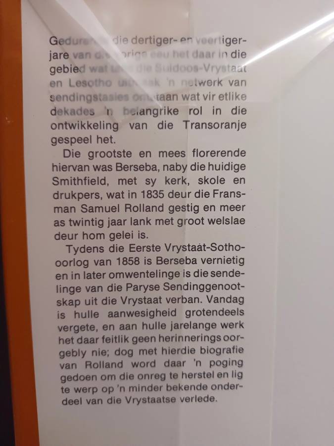 SAMUEL ROLLAND: pionier van die sending in die Vrystaat 1801-1873 / Frantz Balfet