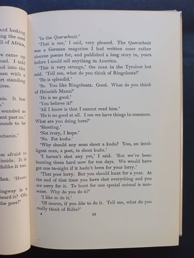 GREEN HILLS OF AFRICA / ERNEST HEMINGWAY