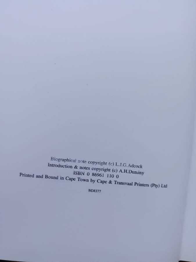 The Reminiscences of Richard Paver: Edited by A. H. Duminy with L. J. G. Adcock