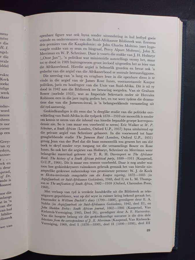 DIE SUID-AFRIKAANSE BIBLIOTEEK:THE SOUTH AFRICAN LIBRARY 1818-1968 / C. PAMA