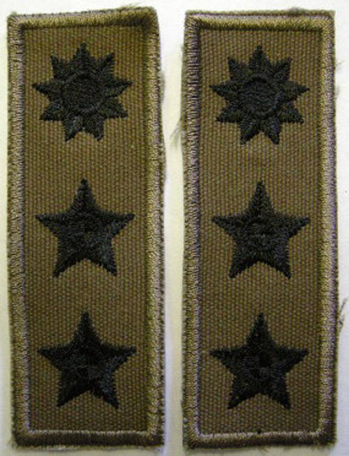 Colonel Collar Rank Insignia Pair Embroidered on Material