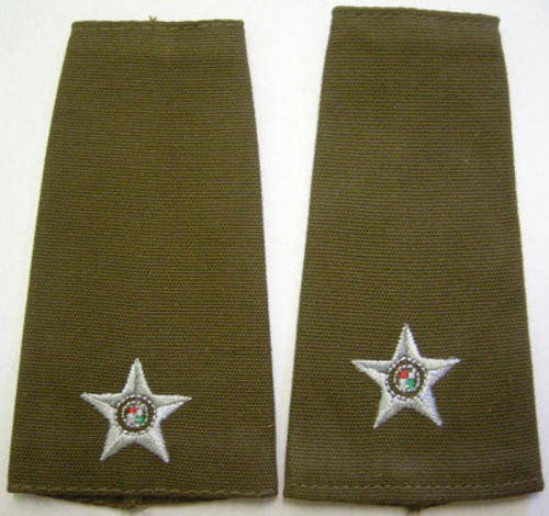 2nd Lieutenant Rank Insignia Pair Embroidered on Material
