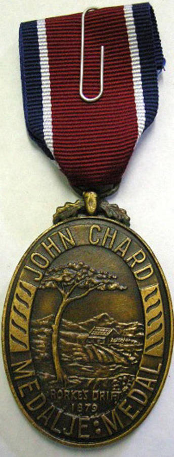 Full Size John Chard Medal Numbered on Rim Thin Lettering Large Thick Suspender Ring