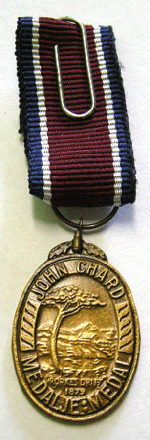 Miniature John Chard Medal Solid Acorn No Rim Large Suspender Ring Small Coat of Arms
