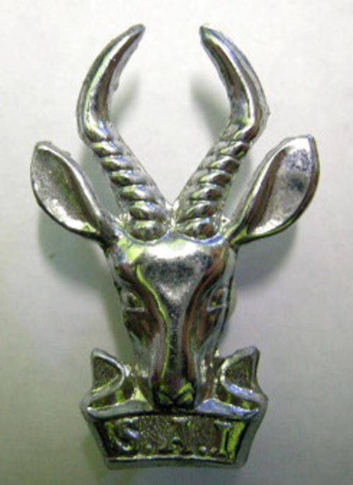 SA Infantry Corps Chromed Beret Badge Round Ears Variation Dinnes 47