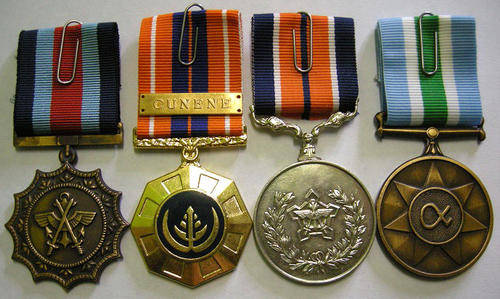 Full Size Medal Set of Four w/ Cunene Bar All Medals Numbered
