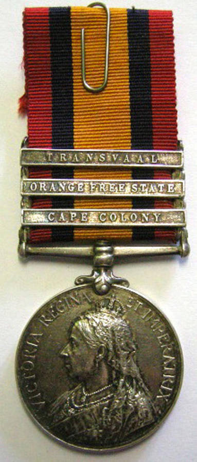 Full Size Queen South Africa Medal 3 Bars to PTE Railway Pioneer Regiment See Description