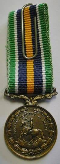 Miniature De Wet Medal Thin Type