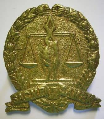 SA Corps of Military Police Brass Cast Cap Badge