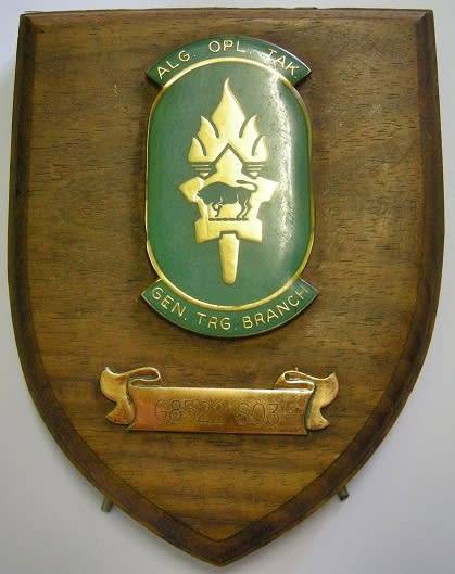 General Training Branch Plaque