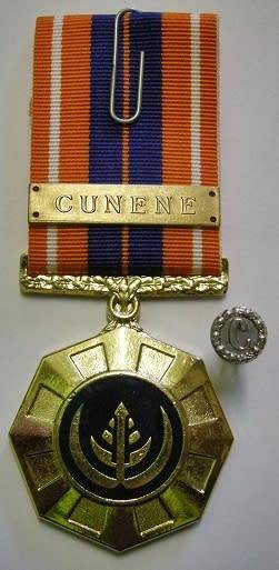 Full Size Pro Patria Medal Numbered at Back w/ Cunene Bar & Cunene Button in Box