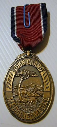 Full Size John Chard Medal Numbered on Rim Voided Acorn Thick Lettering Small Thick Suspender Ring