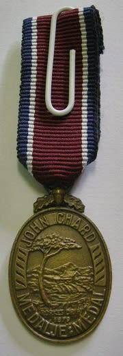 Miniature John Chard Medal w/ Royal Cypher