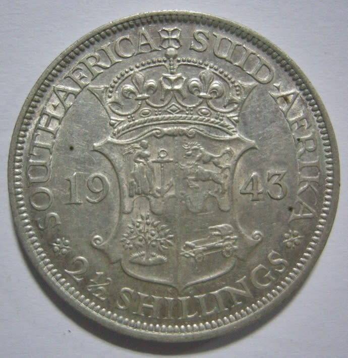 1943 Union of SA 2½ Shillings