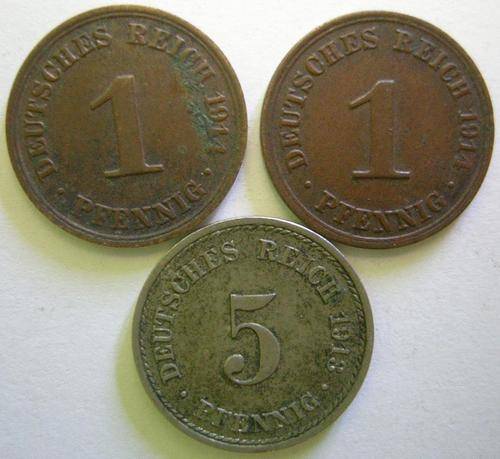 Germany Deutsches Reigh Coins x 3