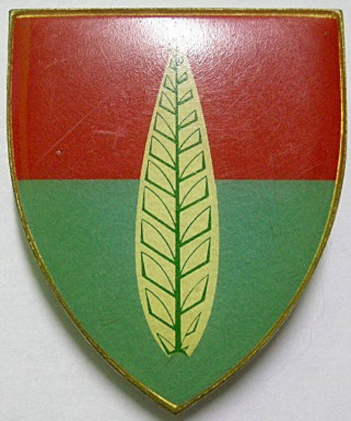 Shoulder Flash 10 Artillery Air Defence School White Leaf First Issue Three Pins