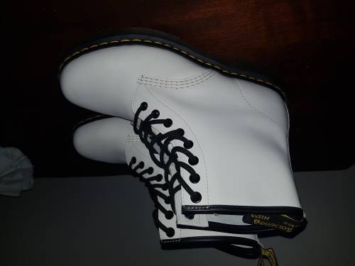 Dr Marten White Lace up Boots