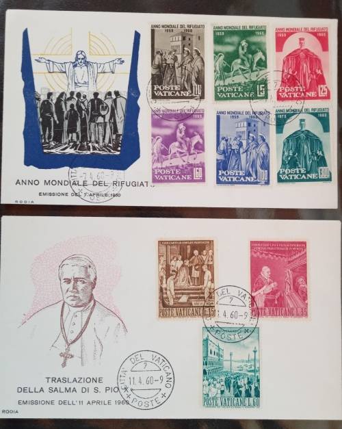 1960 Vatican City 2 x FDC`s.