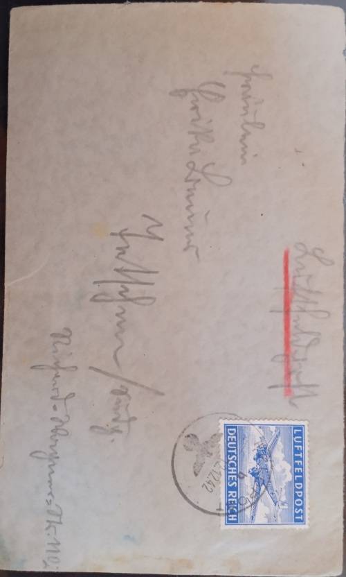 1942 Luftfeldpost cover with scarce Luftfeldpost cancel.