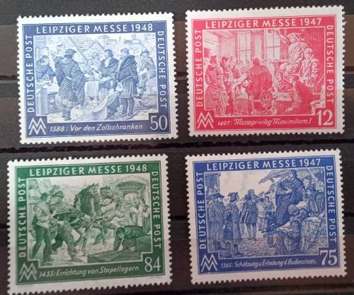 1947 and 1948 Joint Allied zone, 5 sets of Leipziger Messe MLH