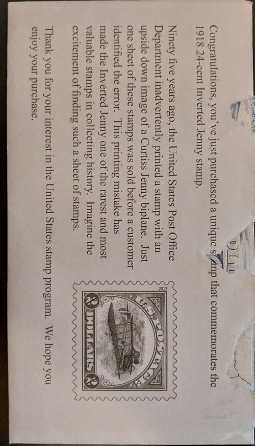 USA Inverted Jenny commemorative sheet in original envelope