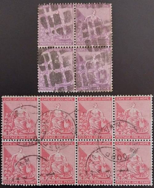 1864 Cape of Good Hope blocks fine used