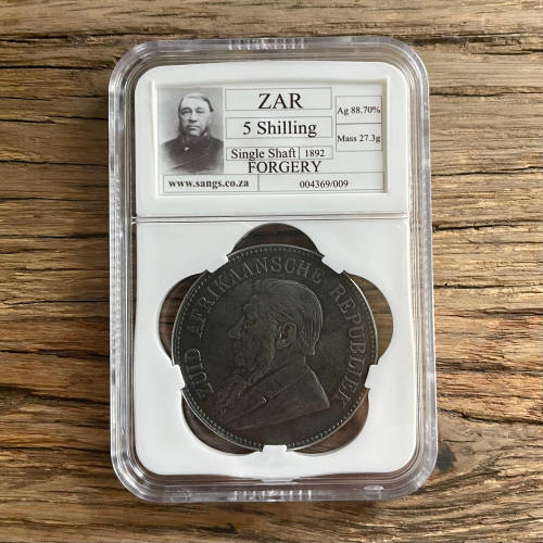 1892 ZAR 5 SHILLINGS (Single Shaft) - SANGS `FORGERY`