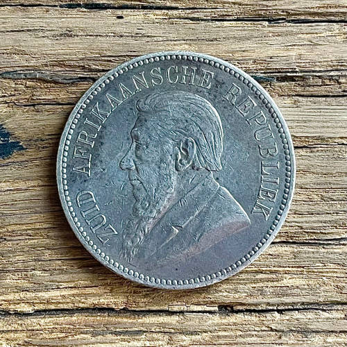 1892 ZAR 5 SHILLINGS - DOUBLE SHAFT!!!