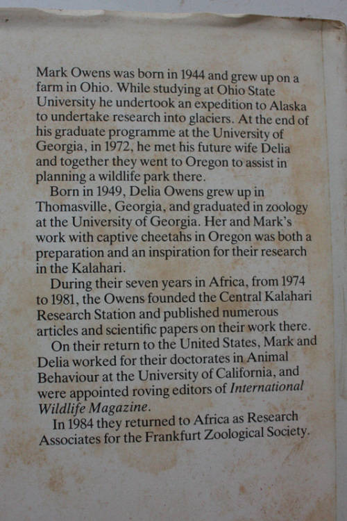 Cry of the Kalahari by Mark and Delia Owens