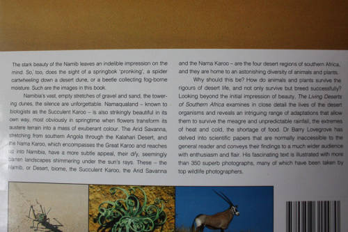 The Living Deserts of Southern Africa by Barry Lovegrove