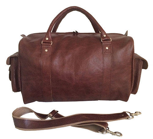 100% Genuine Leather High Quality Handcrafted Duffel, Luggage, Travel, Gym Bag - unisex