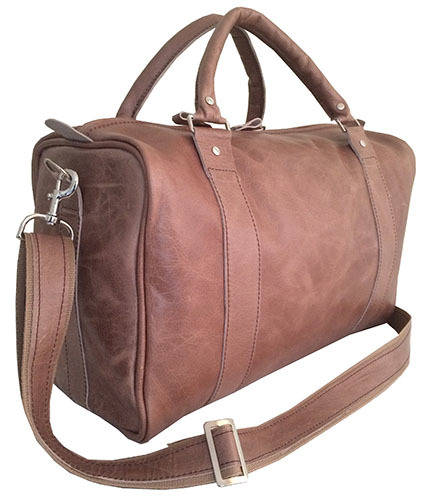 100% Genuine Leather High Quality Handcrafted Duffel, Luggage, Travel, Gym Bag - Unisex