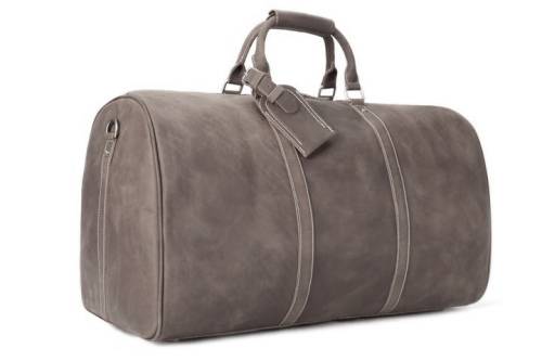 Handmade Full Grain Leather Duffle Bag / Travel Bag / Luggage / Sport Bag / Weekend Bag -Light Brown