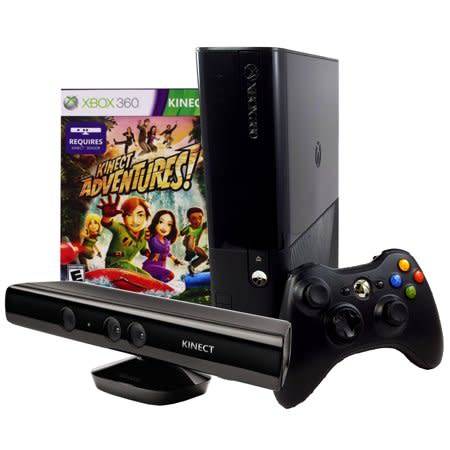 Microsoft Xbox 360 E Slim 250GB Console + Kinect Sensor and Kinect Adventures | Mint Conditon