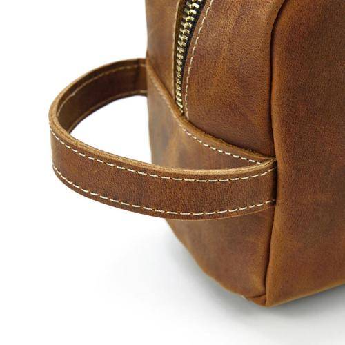 Stylish Full Grain Leather Accessory Bag | Toiletry Bag  -  keeping those must-have items organized