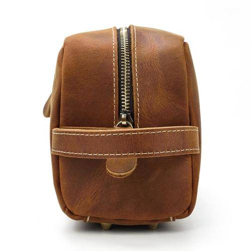 Stylish Full Grain Leather Accessory Bag | Toiletry Bag  -  keeping those must-have items organized