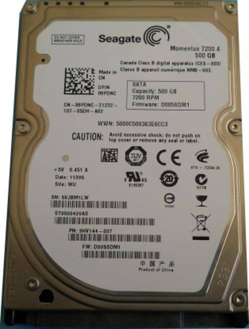Seagate Momentus 500Gb, SATA 2.5", 7200 Laptop Hard Drive, Brand New