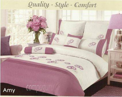 New Classic 3 Piece Embroidered Duvet Cover Set - **Made in Italy**
